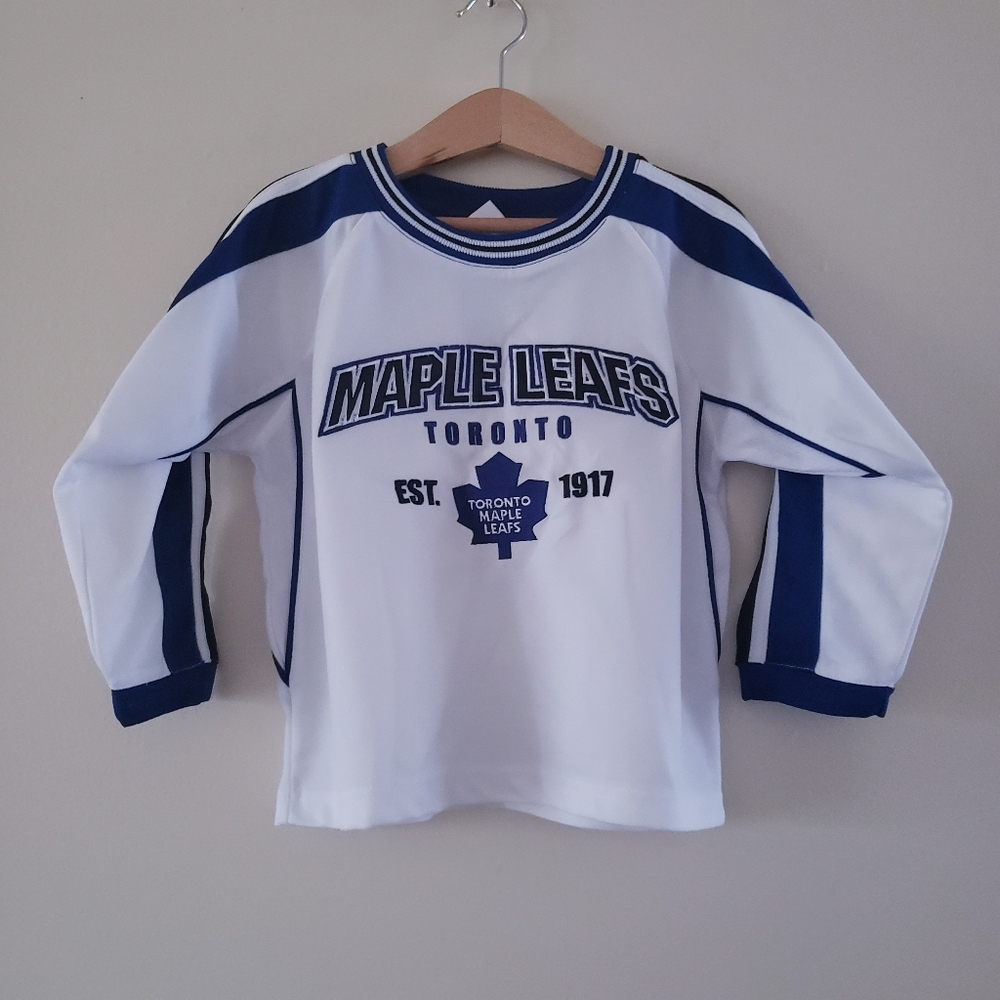 Mighty MAC Sports BNWT Toronto Maple LEAFS Toddler Sz 3 Hockey Jersey